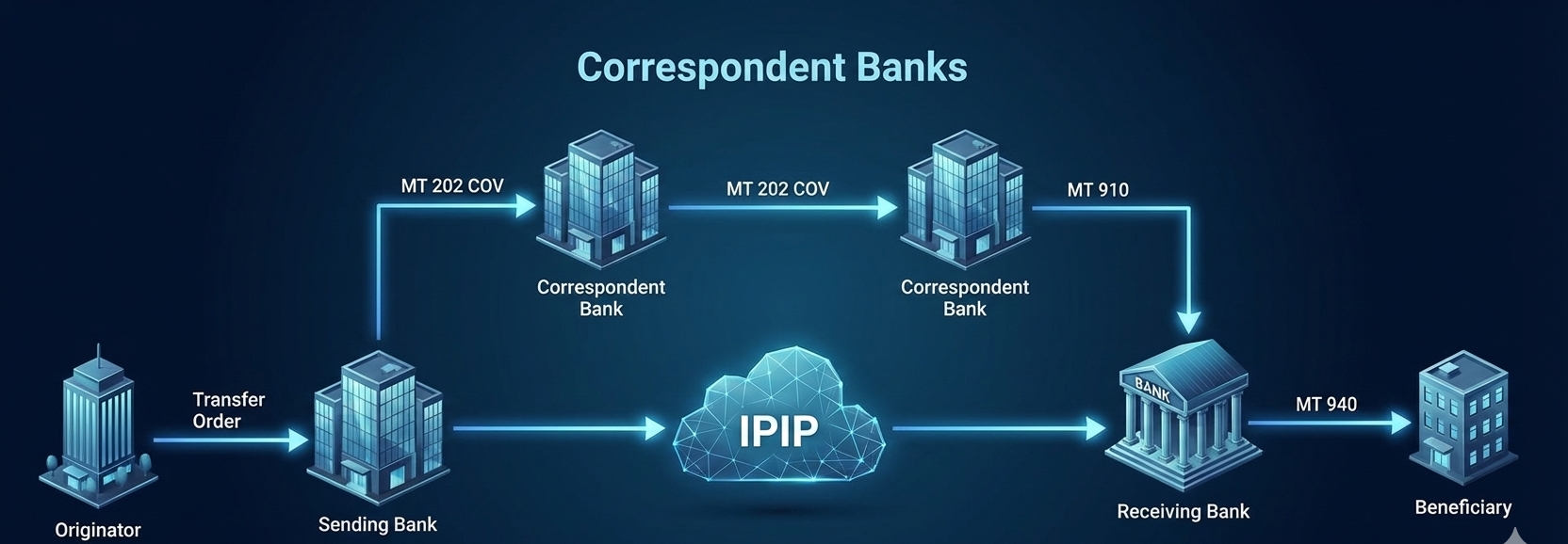 Illustration of Server-to-Server and IPIP Data Flow